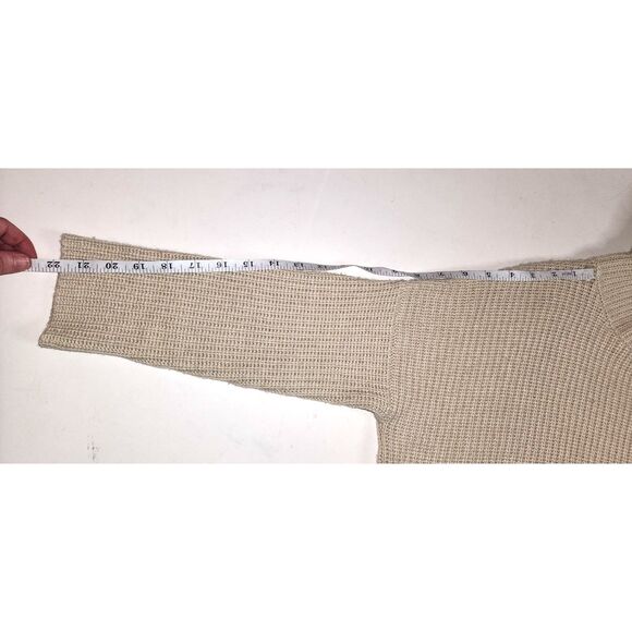 Autumn Cashmere Beige Wool Cashmere Blend Oversized Turtleneck Sweater Size XS - Picture 7 of 9